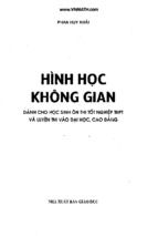 Hình học không gian   dành cho học sinh ôn thi tốt nghiệp thpt và luyện thi đại học, cao đẳng
