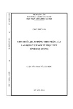 Cho thuê lại lao động theo pháp luật lao động việt nam từ thực tiễn tỉnh bình dương