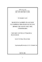 Tranh tụng tại phiên tòa sơ thẩm vụ án hình sự theo pháp luật tố tụng hình sự việt nam từ thực tiễn tỉnh bình định