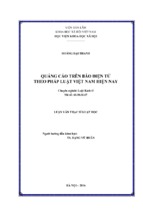 Quảng cáo trên báo điện tử theo pháp luật Việt Nam hiện nay