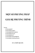 Một số phương pháp giải hệ phương trình