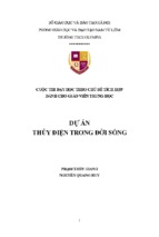 Dạy học theo chủ đề tích hợp môn vật lý chủ đề thủy điện trong đời sống