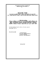 Bài dự thi vận dụng kiến thức liên môn để giải quyết các vấn đề thực tiễn tình huống ảnh hưởng của lũ lụt đến đời sống và một số biện pháp nhằm phòng tránh giảm thiểu thiệt hại 