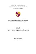 Dạy học theo chủ đề tích hợp môn vật lý chủ đề thủy điện trong đời sống 