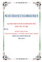 Dạy học theo chủ đề tích hợp liên môn tìm hiểu về địa phương thường tín  mảnh đất – con người –truyền thống   đổi mới thông qua chủ đề thống kê – toán 7 