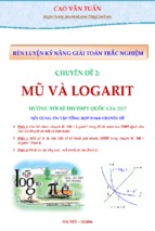 ôn tập chuyên đề mũ   logarit   cao tuấn