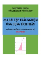 Bài tập trắc nghiệm ứng dụng tích phân