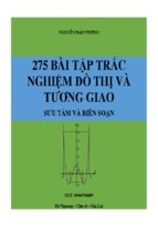 Bài tập trắc nghiệm đồ thị và tương giao đồ thị