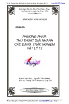 Phương pháp thủ thuật giải nhanh trắc nghiệm vật lý 12