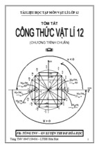 Tổng hợp toàn bộ công thức vật lý 12