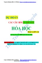 Dự đoán câu hỏi lí thuyết hữu cơ