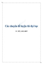 Các chuyên đề luyện thi đại học