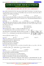 Phần 2   dự đoán 30 câu dễ trong đề thi thpt qg môn vật lý