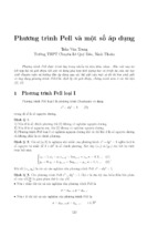Phương trình pell và ứng dụng