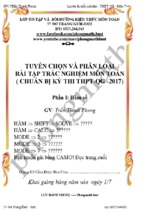 Câu trắc nghiệm toán phần hàm số   trần thanh phong