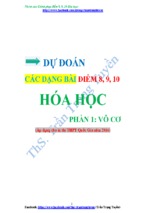 Dự đoán câu hỏi lí thuyết hóa học vô cơ