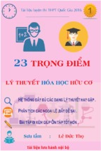 Trọng điểm lý thuyết hóa học hữu cơ