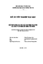 Luận văn tài chính ngân hàng giải pháp nâng cao hiệu quả hoạt động tài chính tại công ty cổ phần xây dựng tiến triển
