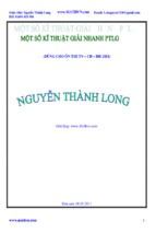 Kỹ thuật giải nhanh phương trình lượng giác