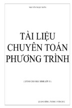 Phương trình vô tỷ nâng cao