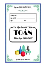 Tài liệu ôn thi tuyển sinh vào 10 môn toán 2016 2017