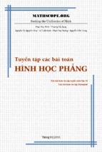 Tuyển tập các bài toán hình học phẳng ôn thi vào 10