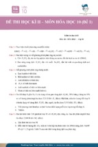 đề thi học kì ii – môn hóa học 10 (đề 1)