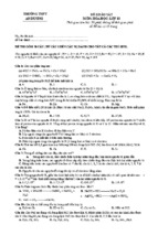 đề khảo sát chất lượng môn hóa học 10
