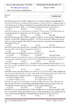 đề thi khảo sát hóa học hữu cơ lần 1