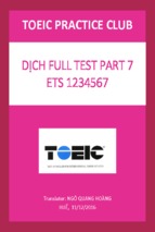 Dịch part 7 ets toeic part 567   hoàng