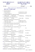 đề kiểm tra số 3 môn hóa học 11 trường ngô gia tự