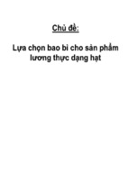 Tiểu luận lựa chọn bao bì cho sản phẩm lương thực dạng hạt