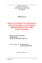 Khóa luận khảo sát ảnh hưởng của chế phẩm ah lên sự tăng trọng và sức đề kháng bệnh đốm trắng ở tôm sú thịt (penaeus monodon)