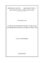 Vai trò vốn con người đối với việc nâng cao chất lượng tăng trưởng kinh tế việt nam cách tiếp cận vĩ mô và vi mô
