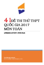 41 đề thi thử THPT quốc gia môn Toán 2017 có đáp án