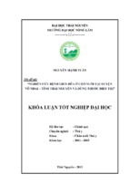Nghiên cứu bệnh giun đũa ở chó nuôi tại huyện võ nhai   tỉnh thái nguyên và dùng thuốc điều trị