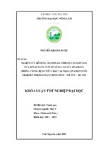 Nghiên cứu bổ sung vitamin b  complex cho lợn con từ 6 đến 60 ngày tuổi để nâng cao sức đề kháng phòng chống bệnh tiêu chảy tai trại lợn chăn nuôi charoen pokphand (cp) bình minh – mỹ đ