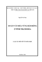 Luận văn di sản văn hóa vùng hàm rồng ở tỉnh thanh hóa