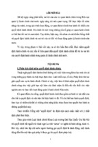 đề tài khái niệm quyết định hành chính và vai trò của quyết định hành chính trong quản lý hành chính nhà nước