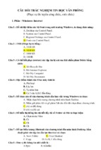 220 câu hỏi tin học ôn thi công chức có đáp án đầy đủ