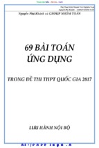 68 bài toán ứng dụng trong kì thi thpt quốc gia 2017