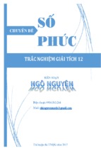 [HAY] Chuyên đề số phức trắc nghiệm giải tích 12 (XEM THÊM TÀI LIỆU TRẮC NGHIỆM TOÁN TẠI: https://www.facebook.com/tailieuonthithptquocgiamontoan/posts/1008445369275619)