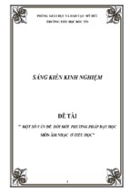 Skkn một số vấn đề đổi mới phương pháp dạy học môn âm nhạc ở tiểu học