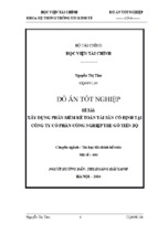 Xây dựng phần mềm kế toán tài sản cố định tại công ty cổ phần công nghiệp tre gỗ tiến bộ