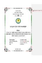 Công tác triển khai nghiệp vụ bảo hiểm pjico children care tại chi nhánh pjico thăng long thực trạng và giải pháp