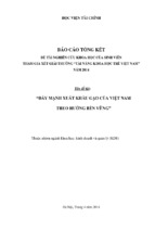 đẩy mạnh xuất khẩu gạo của việt nam theo hướng bền vững