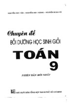 Chuyên đề bồi dưỡng học sinh giỏi toán 9