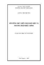 Bất đẳng thức biến phân đơn điệu và phương pháp hiệu chỉnh