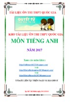 [HAY] Tổng hợp tài liệu môn tiếng anh ôn thi thpt quốc gia  năm 2017