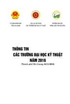 các thông tin trường đại học kĩ thuật năm 2016